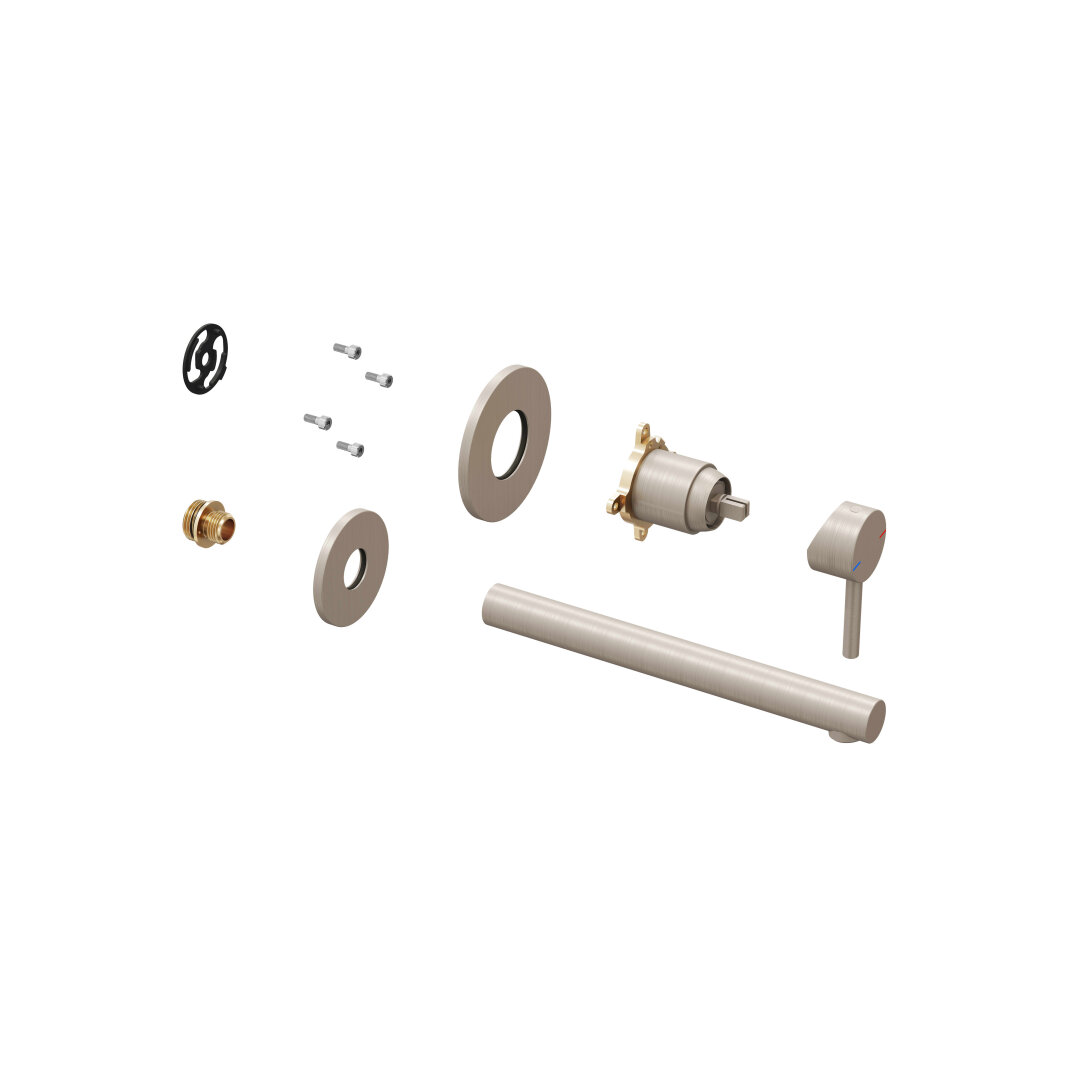 VitrA Origin Ankastre Lavabo Bataryası, Tezgahtan Kontrol, Fırçalı Nikel,A4268234 - 2