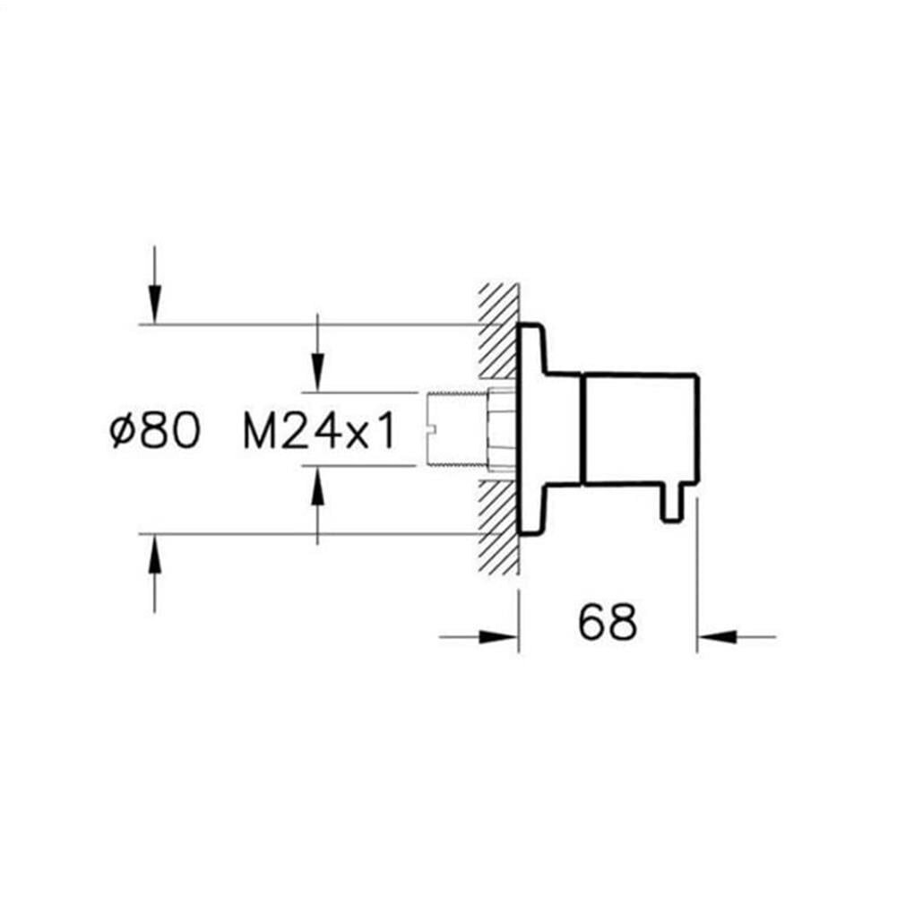 Vitra Origin Ankastre Stop Valf (Sıva Üstü Grubu), Fırçalı Nikel A4145834 - 2