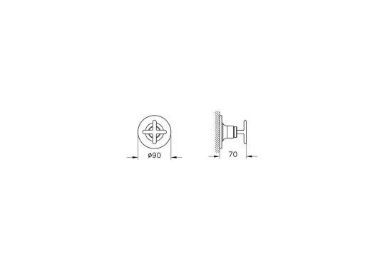 Vitra Origin Classic Ankastre 3 Yollu Yönlendirici (Sıva Üstü Grubu) Mat Siyah A4289736 - 2