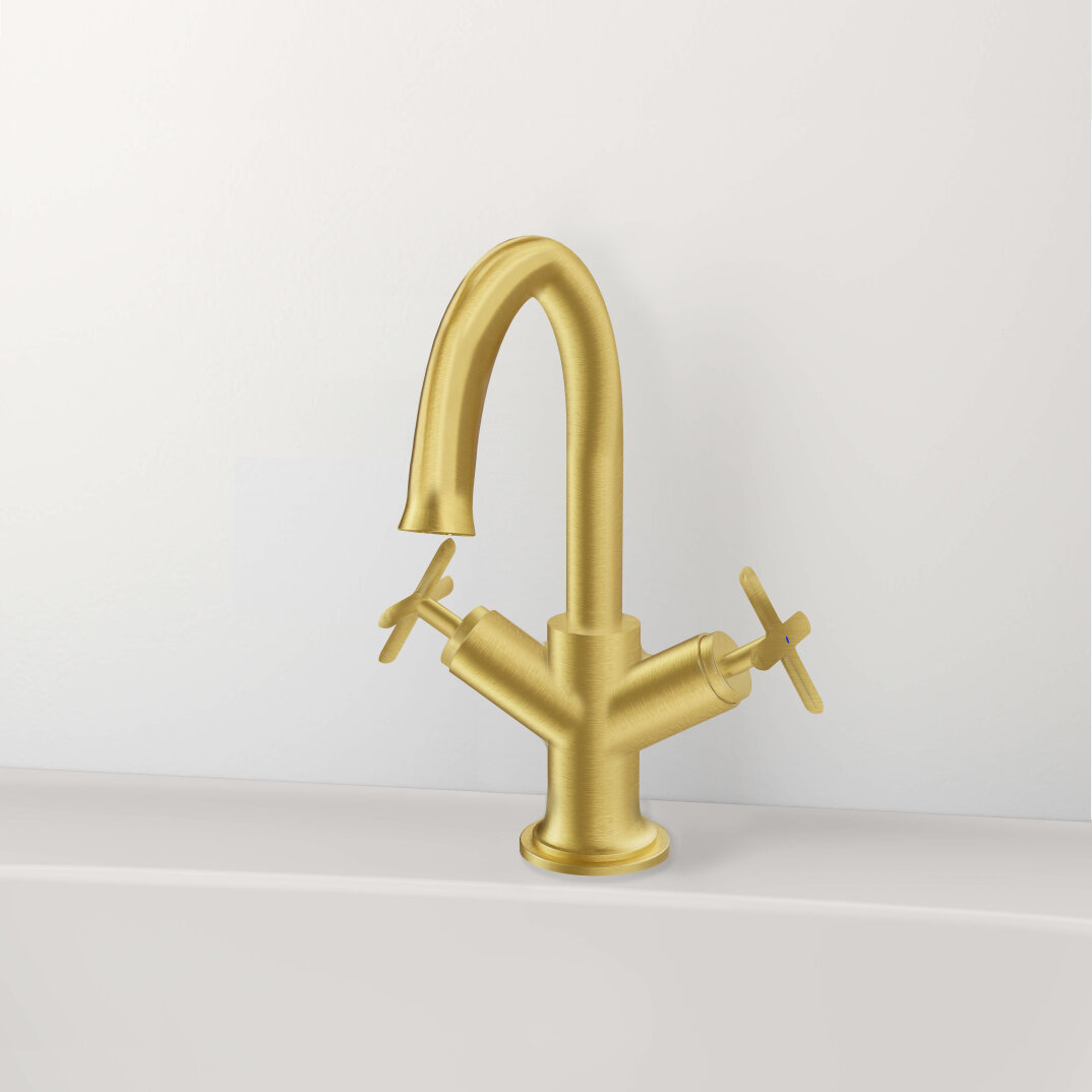 VitrA Origin Classic Lavabo Bataryası (Çift Kumandalı) Fırçalı Altın,A4288425 - 2