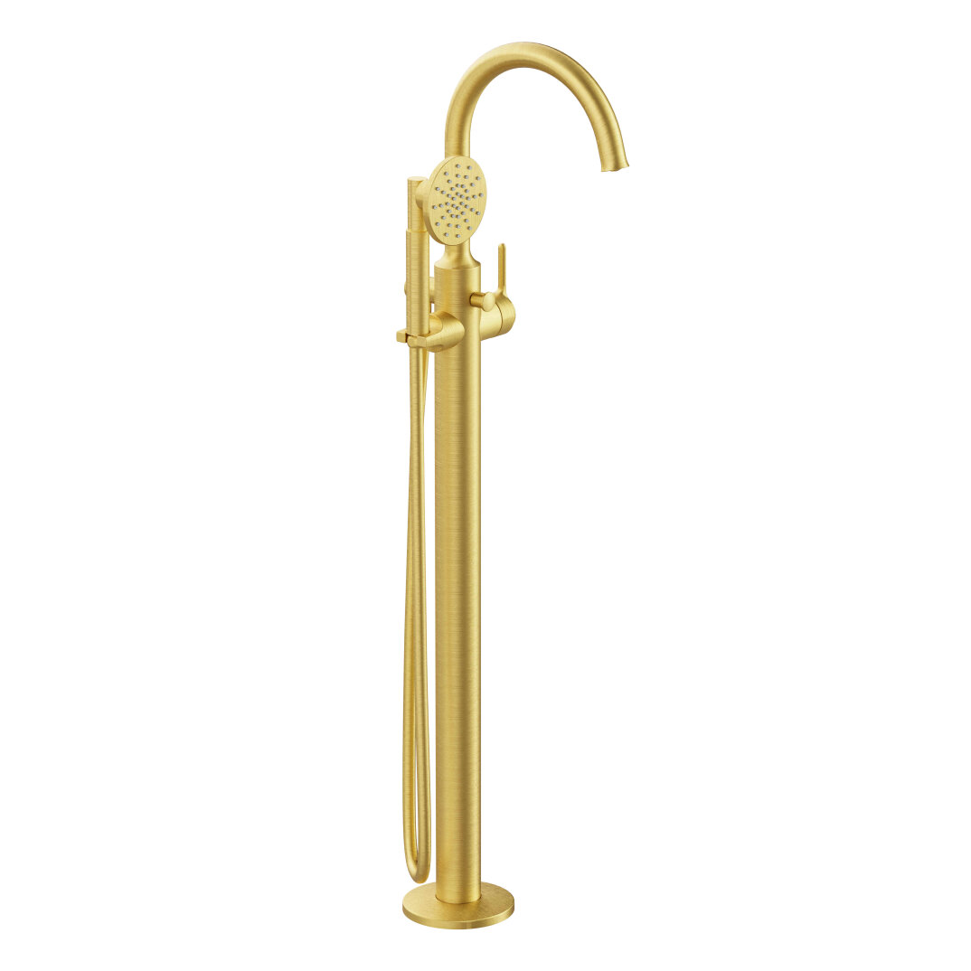 VitrA Origin Classic Yerden Küvet Bataryası, El Duşlu, Fırçalı Altın,A4289825 - 1