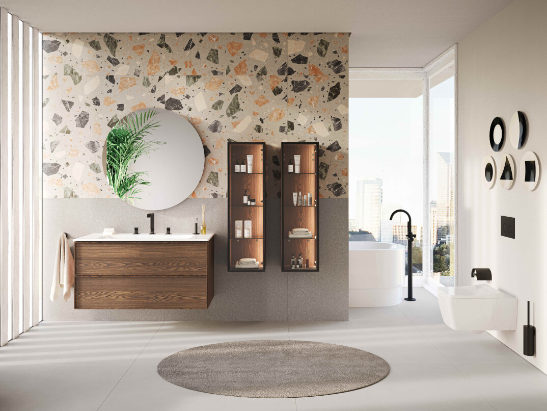 VitrA Origin Classic Yerden Küvet Bataryası, El Duşlu, Mat Siyah,A4289836 - 2