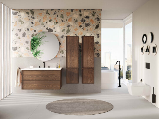 VitrA Origin Classic Yerden Küvet Bataryası, El Duşlu, Mat Siyah,A4289836 - 3