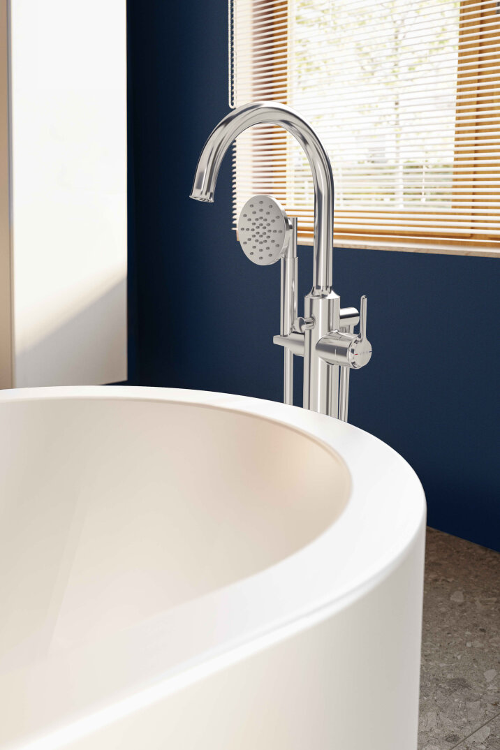 VitrA Origin Classic Yerden Küvet Bataryası, El Duşlu,A42898 - 3