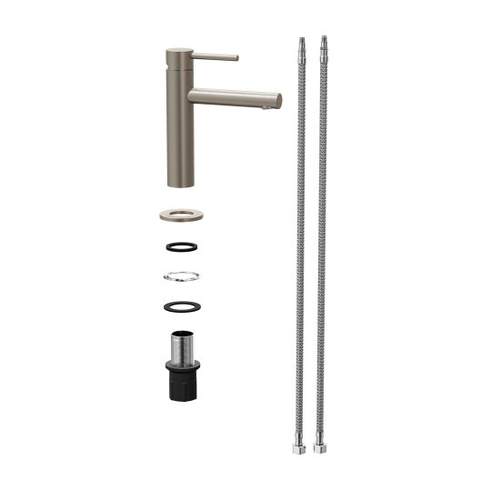 VitrA Origin Lavabo Bataryası, Fırçalı Nikel,A4255634 - 3