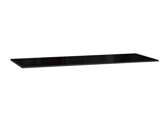 VitrA Origin Siyah Cam Üst Tezgah, Sifon Deliksiz, 120 cm (Armatür Deliksiz),66977