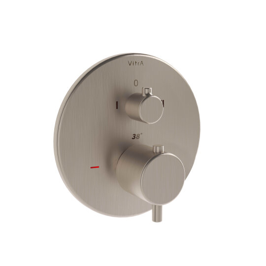VitrA Origin Termostatik Ankastre Banyo Bataryası (Sıva Üstü Grubu,V-Box), Fırçalı Nikel, A4267134