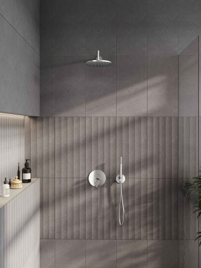 VitrA Origin Termostatik Ankastre Banyo Bataryası (Sıva Üstü Grubu,V-Box), Fırçalı Nikel, A4267134 - 3