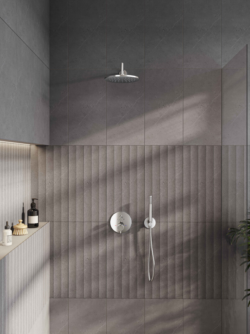 VitrA Origin Termostatik Ankastre Banyo Bataryası (Sıva Üstü Grubu,V-Box), Fırçalı Nikel, A4267134 - 3
