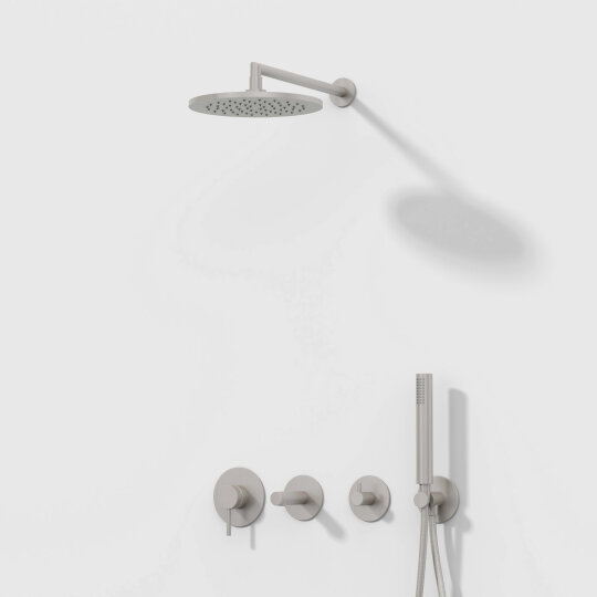 VitrA Origin XL Duş Başlığı, 25 cm, Fırçalı Nikel,A4563834 - 4