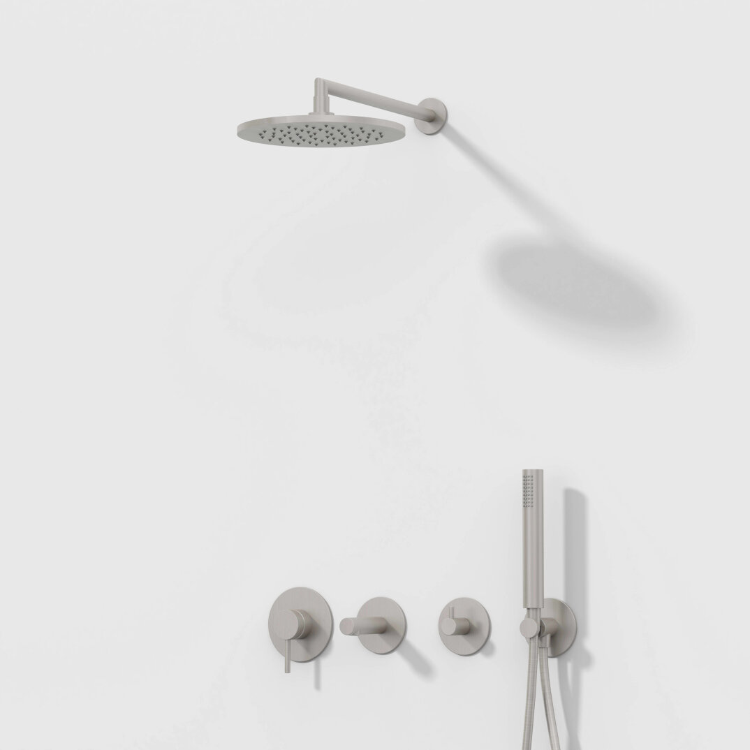 VitrA Origin XL Duş Başlığı, 25 cm, Fırçalı Nikel,A4563834 - 4