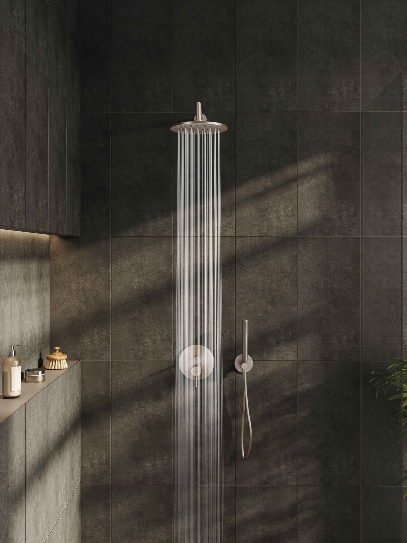 VitrA Origin XL Duş Başlığı, 25 cm, Fırçalı Nikel,A4563834 - 5