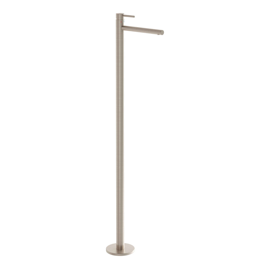 VitrA Origin Yerden Lavabo Bataryası, Fırçalı Nikel,A4266334 - 1