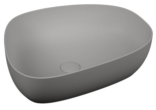 VitrA Outline Asimetrik Çanak Lavabo, 56 cm, Mat Taş Gri,5991B476-0016