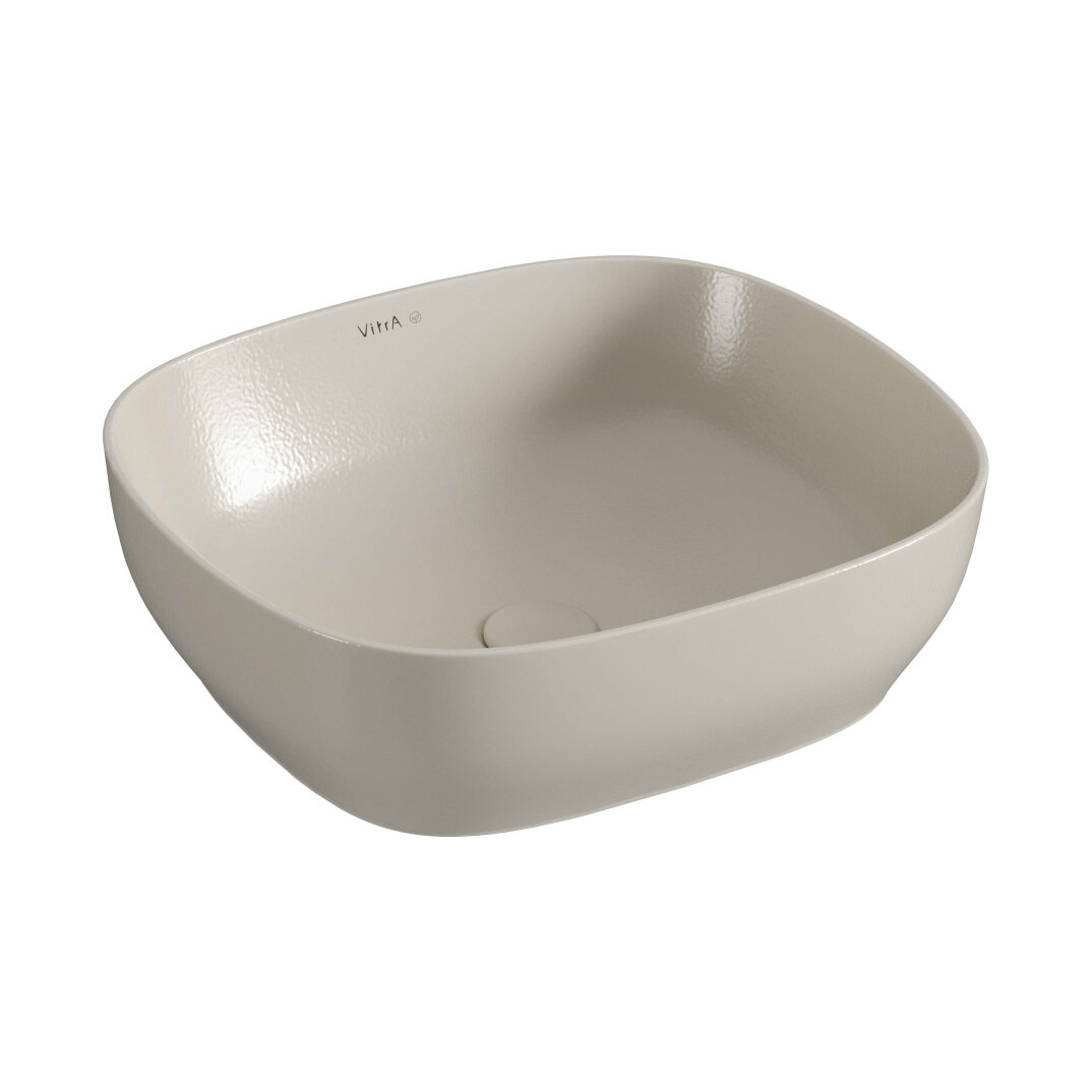 VitrA Outline Recycled Dikdörtgen Lavabo, 48x42 cm, Mat Bej,7994B066-0016 - 1