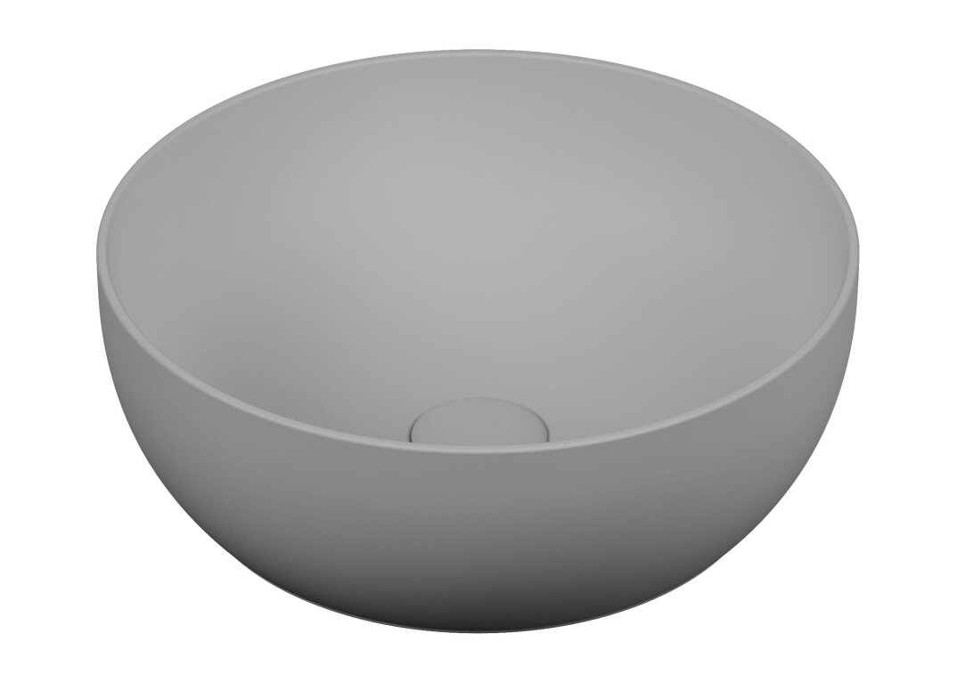 VitrA Outline Yuvarlak Çanak Lavabo, 40 cm, Mat Taş Gri,5992B476-0016 - 1