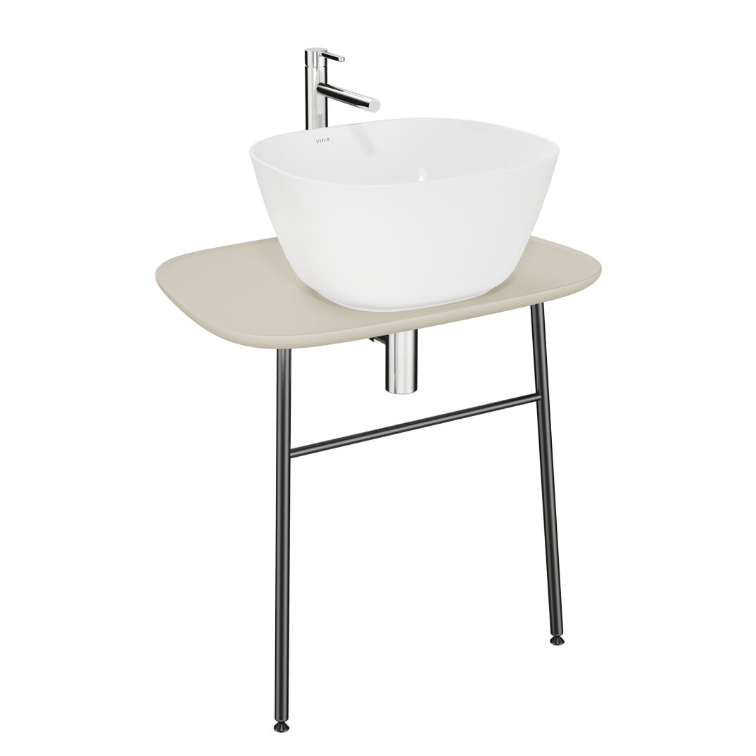 VitrA Plural Asma Alçak Lavabo Ünitesi, 70 cm, Mat Kum Beji,81030 - 2