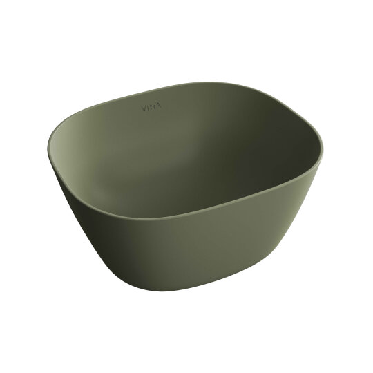 VitrA Plural Kare Yüksek Çanak Lavabo, 45 cm, Mat Yosun Yeşili, 7811B475-0016