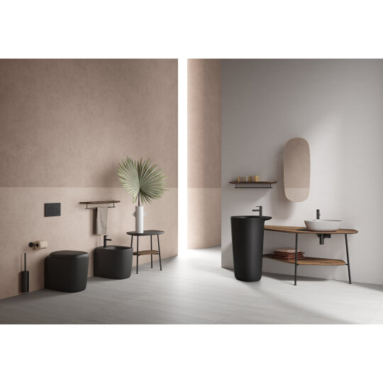 VitrA Plural Klozet Kapağı, Altın Renk Metal Menteşeli, Yavaş Kapanır, Kolay Sökülebilir, Mat Siyah, 126-083-019 - 3