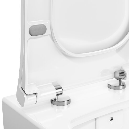 VitrA Plural Klozet Kapağı, Altın Renk Metal Menteşeli, Yavaş Kapanır, Kolay Sökülebilir, Mat Siyah, 126-483-019 - 3