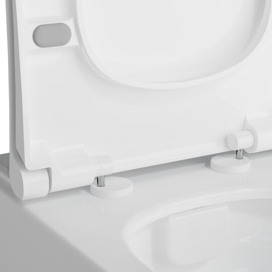 VitrA Plural Klozet Kapağı, Altın Renk Metal Menteşeli, Yavaş Kapanır, Kolay Sökülebilir, Mat Siyah, 126-483-019 - 9