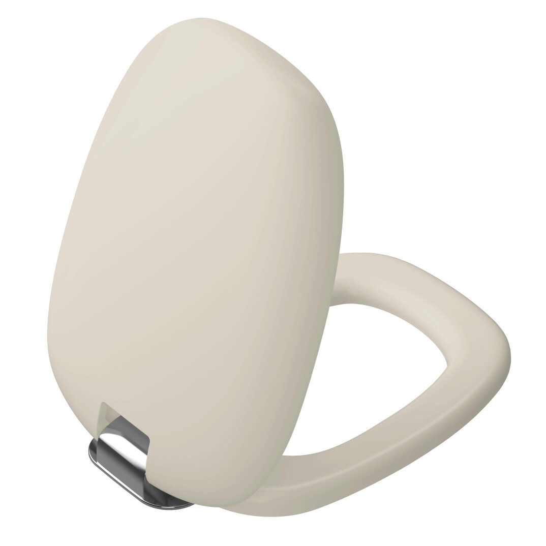 VitrA Plural Klozet Kapağı, Metal Menteşeli, Yavaş Kapanır, Kolay Sökülebilir, Mat Kum Beji, 126-422-009 - 1
