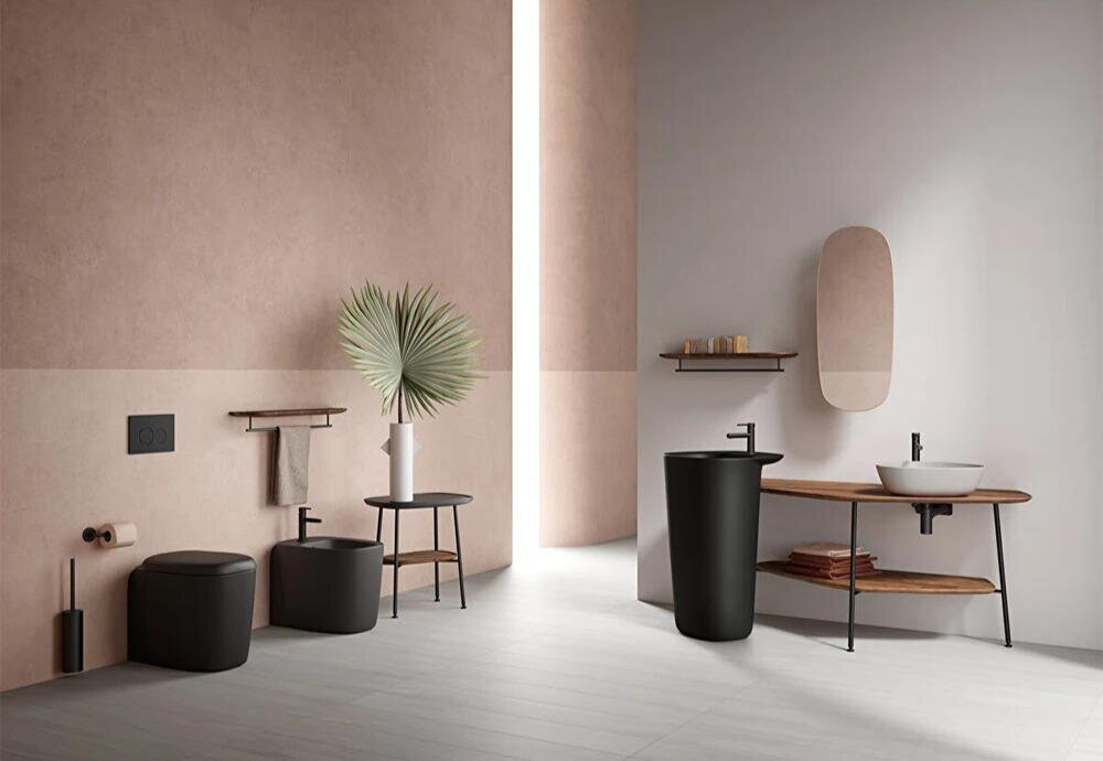 Vitra Plural Monoblok Lavabo, 50 cm, Mat Siyah, 7814B483-0001 - 2