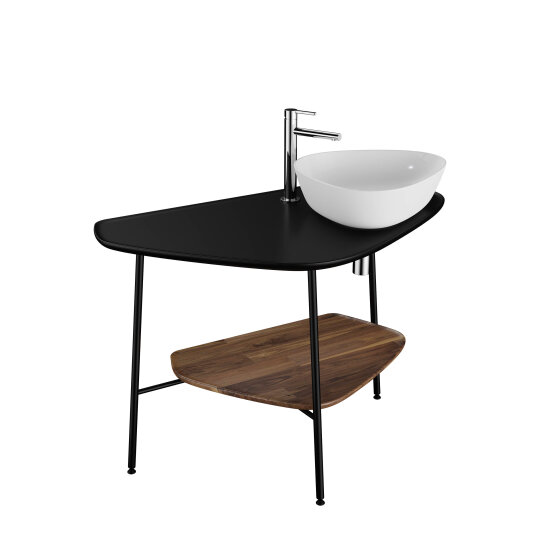 VitrA Plural Seramik Lavabo Ünitesi, 100 cm, Mat Siyah (Sağ),62582
