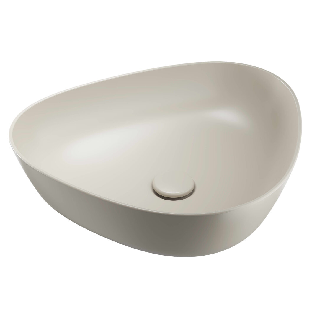 VitrA Plural Üçgen Alçak Çanak Lavabo, 47 cm, Mat Bej,7812B420-0016 - 2