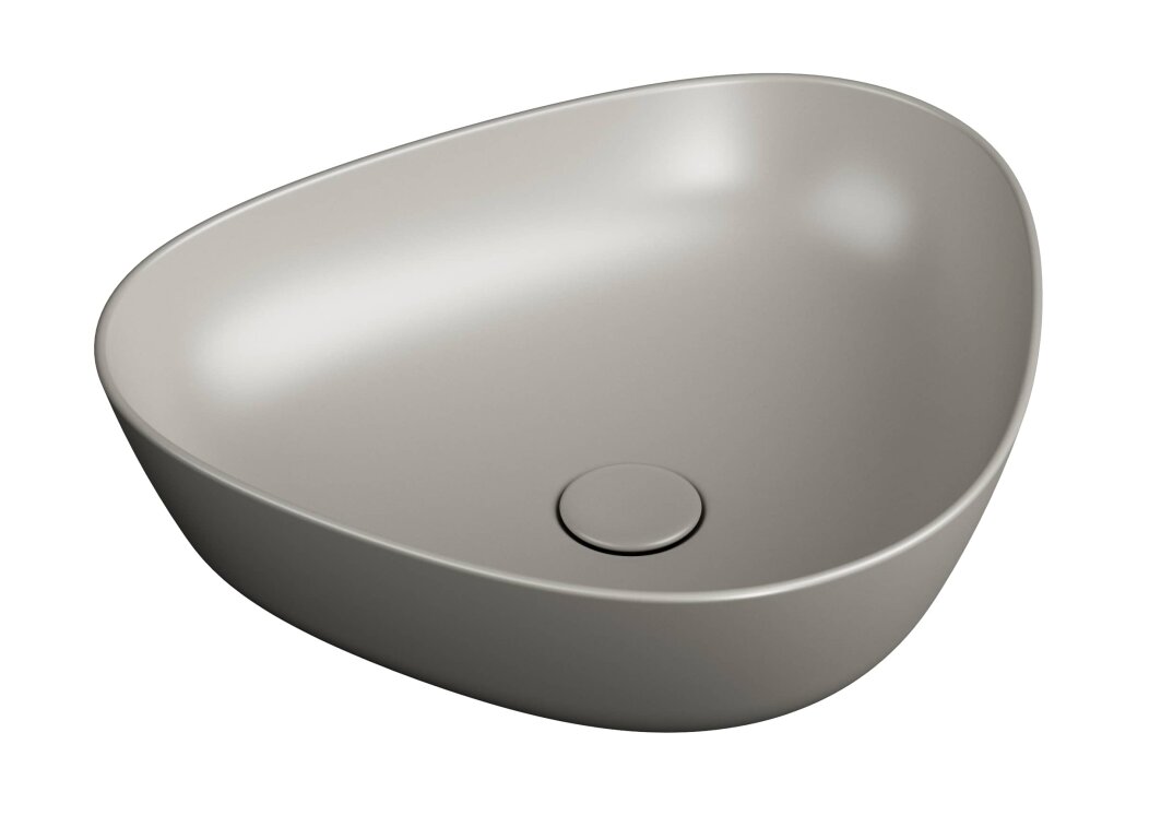 VitrA Plural Üçgen Alçak Çanak Lavabo, 47 cm, Mat Bej,7812B420-0016 - 1