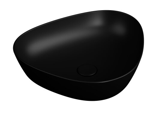 VitrA Plural Üçgen Alçak Çanak Lavabo, 47 cm, Mat Siyah,7812B483-0016
