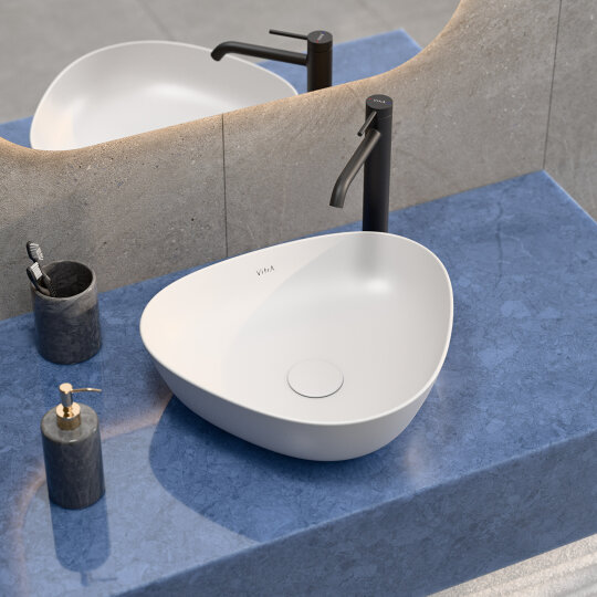 VitrA Plural Üçgen Tezgah Altı Lavabo, 47 cm, Mat Beyaz, 7812B401-1083 - 6