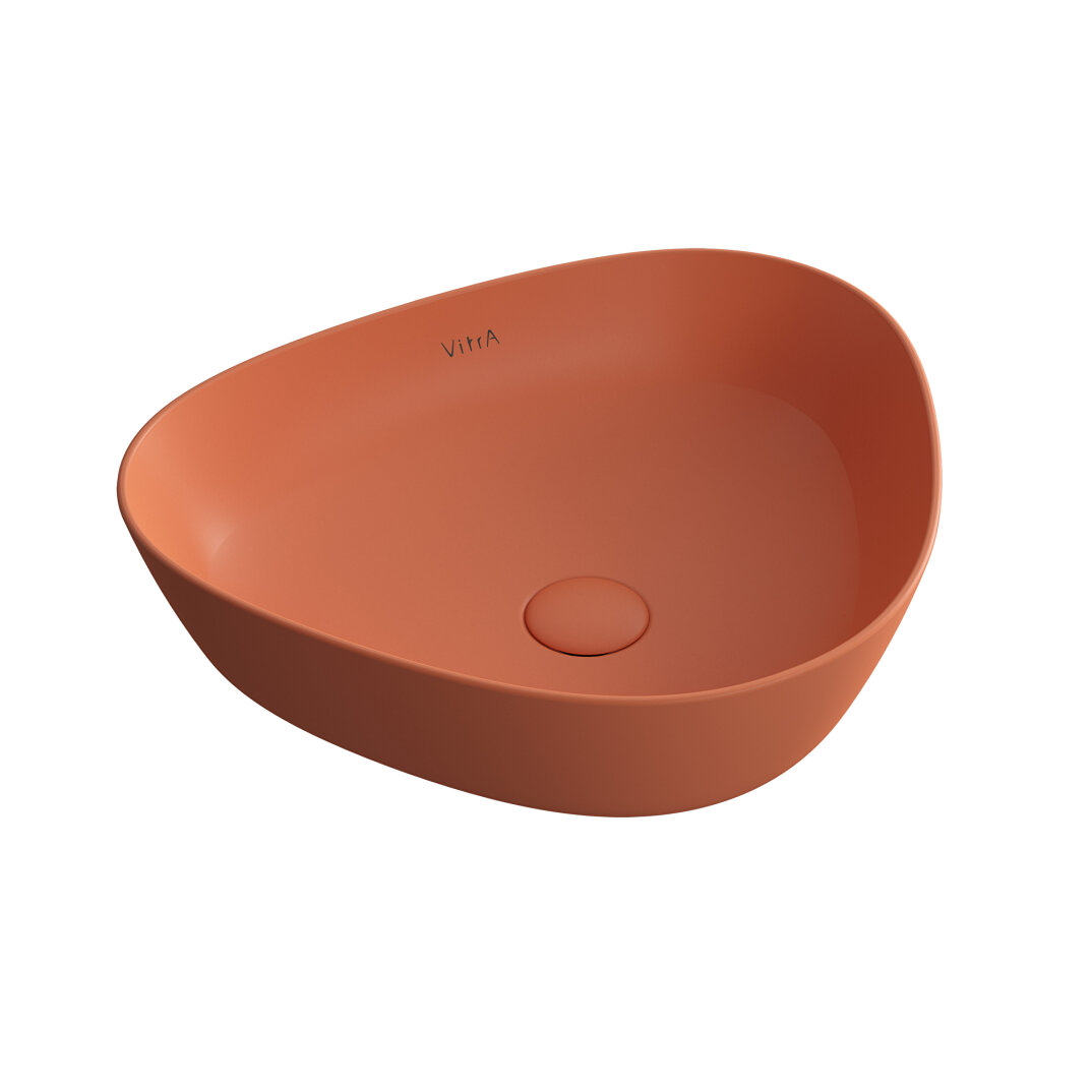 VitrA Plural Üçgen Tezgah Altı Lavabo, 47 cm, Mat Terra Rossa, 7812B477-1083 - 1