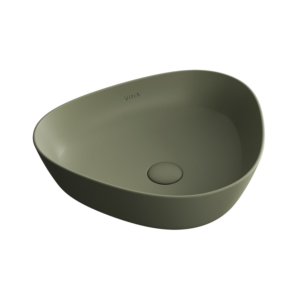 VitrA Plural Üçgen Tezgah Altı Lavabo, 47 cm, Mat Yosun Yeşili, 7812B475-1083 - 1