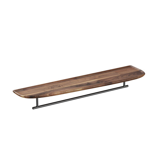VitrA Plural Uzun Raf Metal Havluluklu, Amerikan Ceviz, 75 cm (Sol),64062 - 3