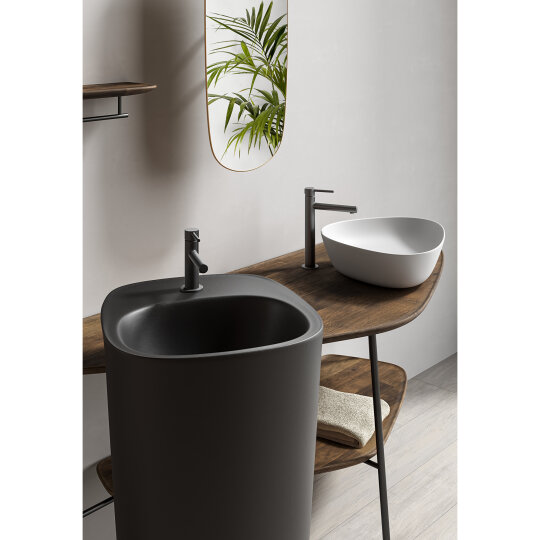 VitrA Plural Uzun Raf Metal Havluluklu, Amerikan Ceviz, 75 cm (Sol),64062 - 4