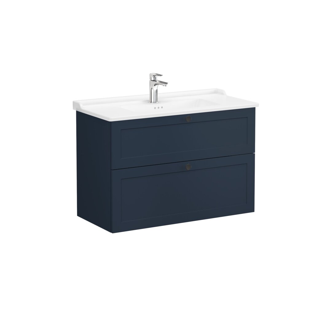 VitrA Root Classic Çift Çekmeceli Lavabo Dolabı, 100 cm, Mat Lacivert (Klasik Lavabo Dahil),68895 - 4