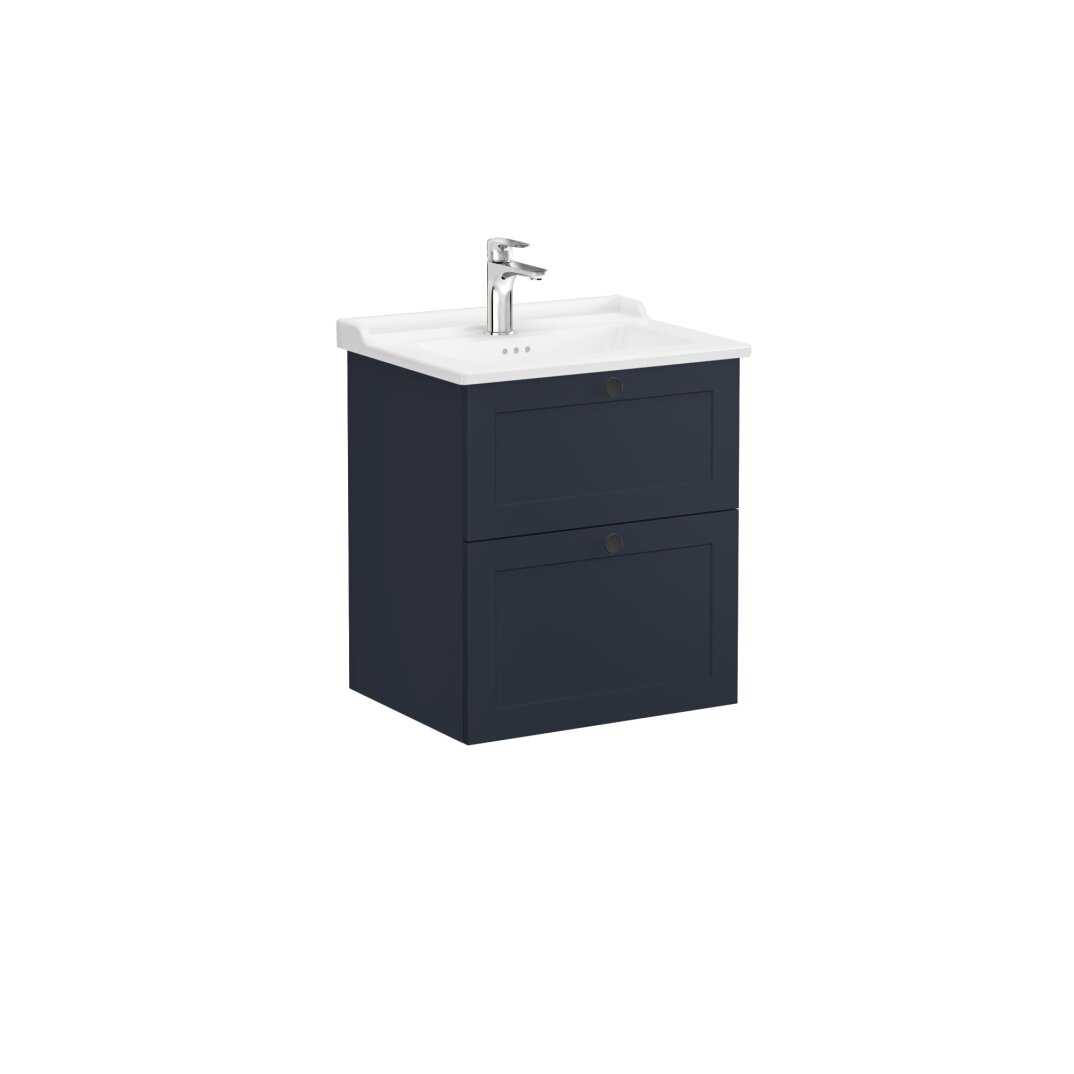 VitrA Root Classic Çift Çekmeceli Lavabo Dolabı, 60 cm, Mat Lacivert (Klasik Lavabo Dahil),68853 - 2