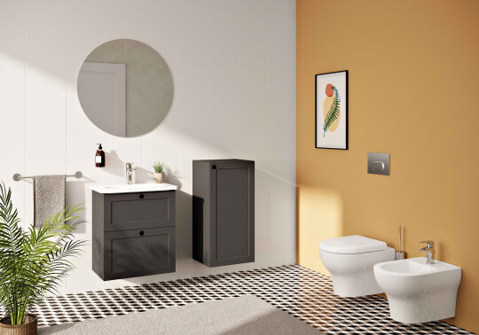 VitrA Root Classic Çift Çekmeceli Lavabo Dolabı, 60 cm, Mat Lacivert (Klasik Lavabo Dahil),68853 - 3