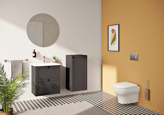 VitrA Root Classic Çift Çekmeceli Lavabo Dolabı, 60 cm, Mat Lacivert (Klasik Lavabo Dahil),68853 - 4