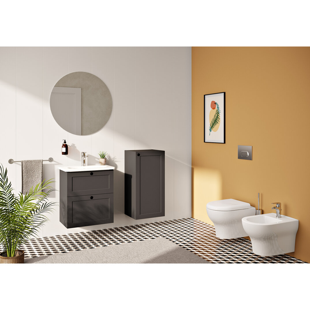 VitrA Root Classic Çift Çekmeceli Lavabo Dolabı, 60 cm, Mat Lacivert (Klasik Lavabo Dahil),68853 - 7
