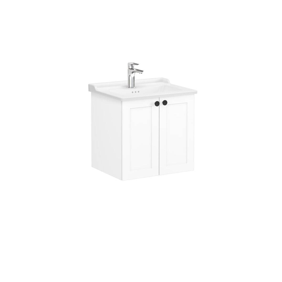 VitrA Root Classic Çift Çekmeceli Lavabo Dolabı, 80 cm, Mat Grafit (Klasik Lavabo Dahil),68873 - 14