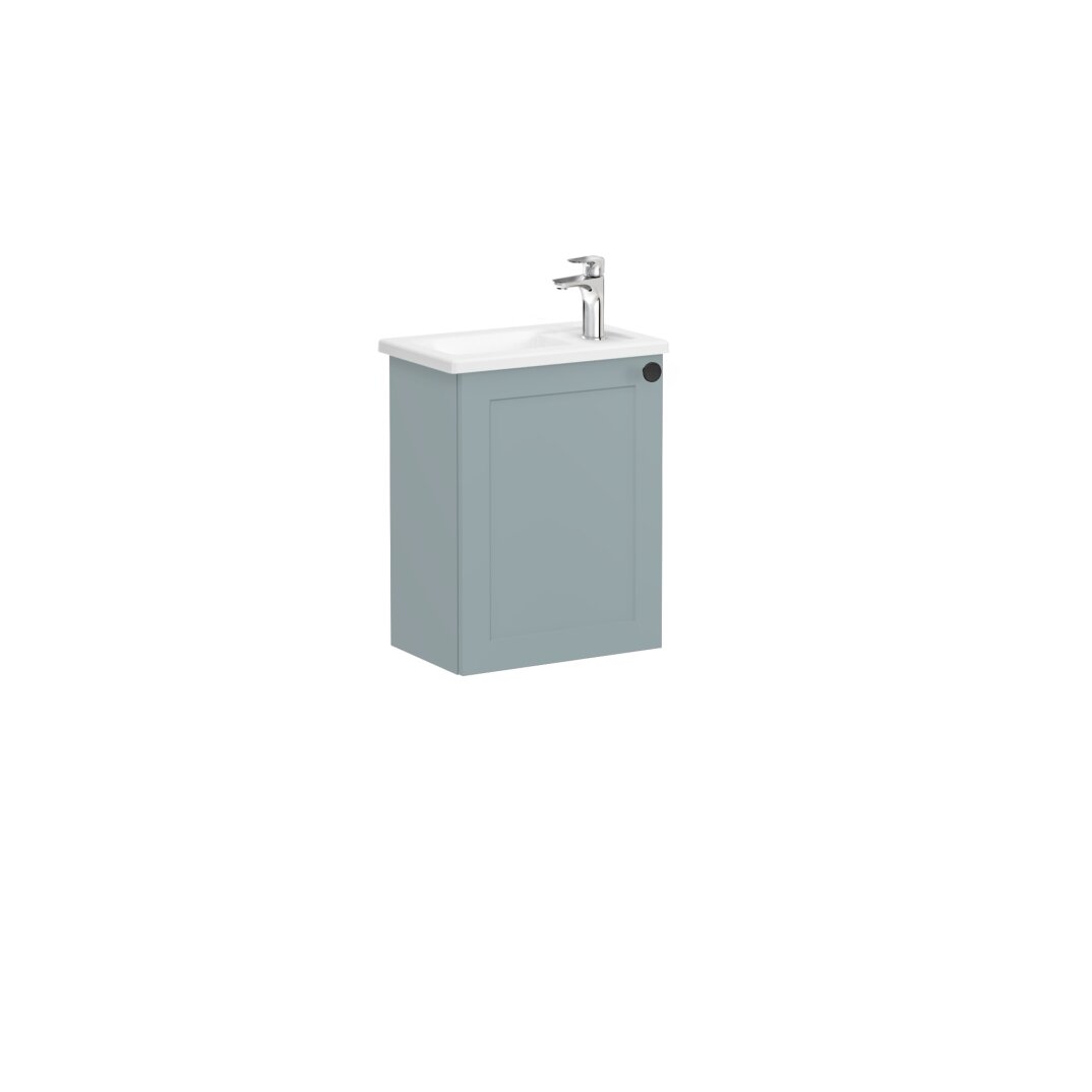 VitrA Root Classic Kapaklı Kompakt Lavabo Dolabı, 45 cm, Mat Fiyord Yeşili (Köşe Lavabo Dahil) Sol,68606 - 4