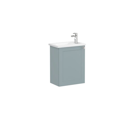 VitrA Root Classic Kapaklı Kompakt Lavabo Dolabı, 45 cm, Mat Fiyord Yeşili (Köşe Lavabo Dahil) Sol,68606 - 5