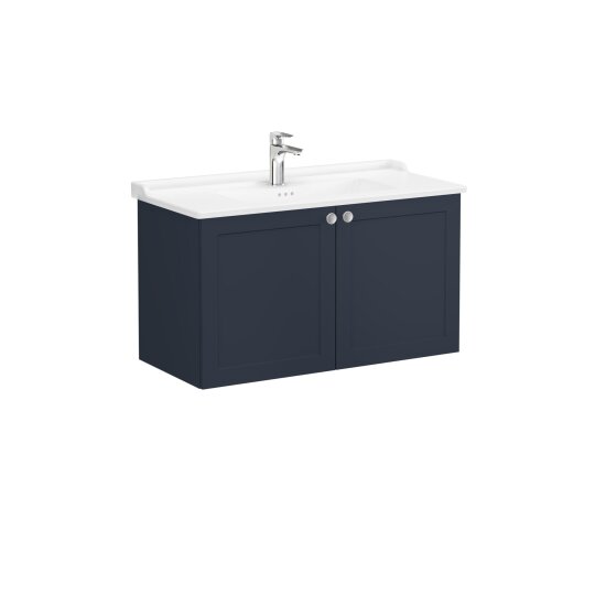VitrA Root Classic Kapaklı Lavabo Dolabı, 100 cm, Mat Lacivert (Klasik Lavabo Dahil),68748 - 6
