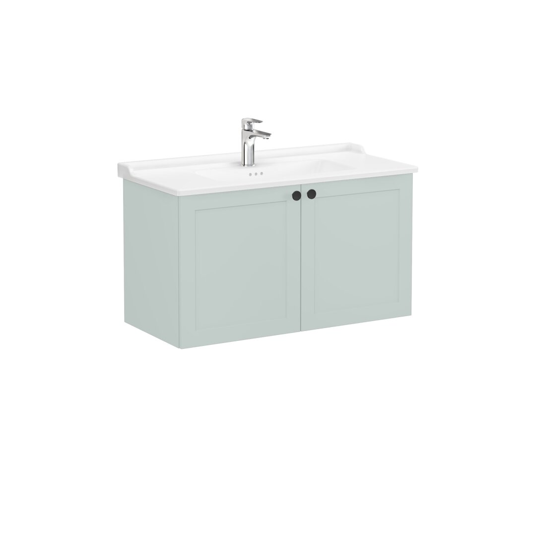 VitrA Root Classic Kapaklı Lavabo Dolabı, 100 cm, Mat Retro Yeşil (Klasik Lavabo Dahil),68749 - 2