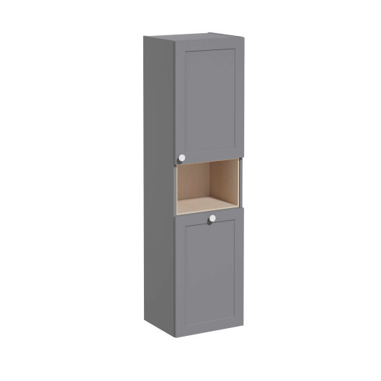 VitrA Root Classic Kısa Boy Dolabı, 40 cm, Mat Gri (Çamaşır Sepetli-Sağ),68526