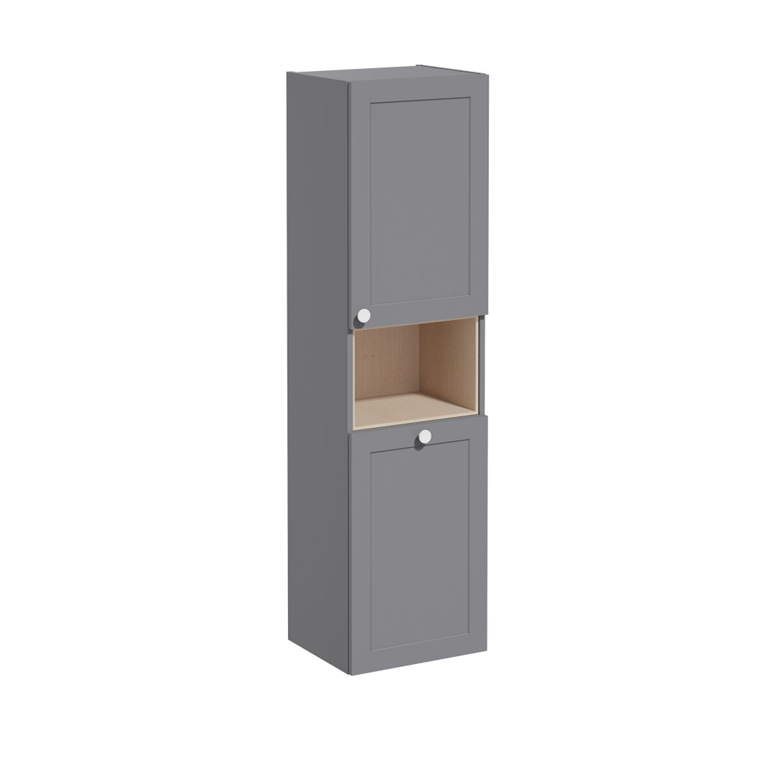 VitrA Root Classic Kısa Boy Dolabı, 40 cm, Mat Gri (Çamaşır Sepetli-Sağ),68526 - 2
