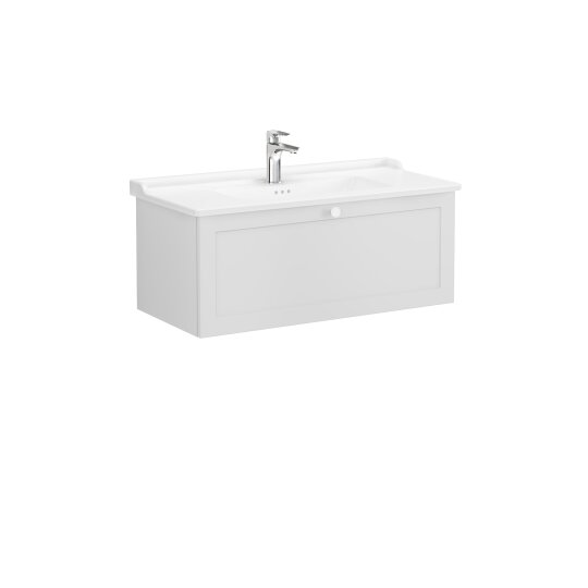 VitrA Root Classic Tek Çekmeceli Lavabo Dolabı, 100 cm, Mat Açık Gri (Klasik Lavabo Dahil),68828 - 5