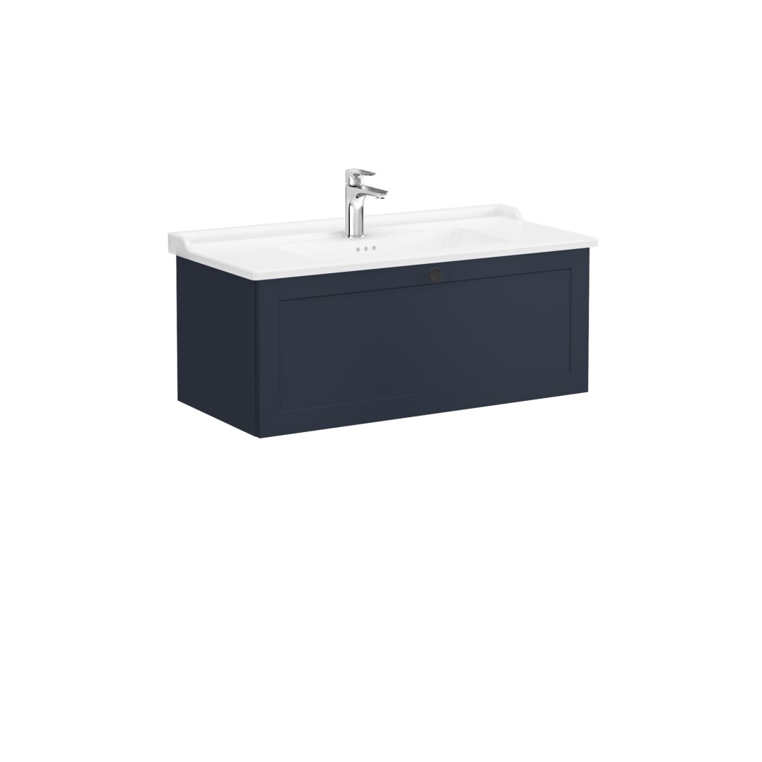 VitrA Root Classic Tek Çekmeceli Lavabo Dolabı, 100 cm, Mat Lacivert (Klasik Lavabo Dahil),68832 - 6